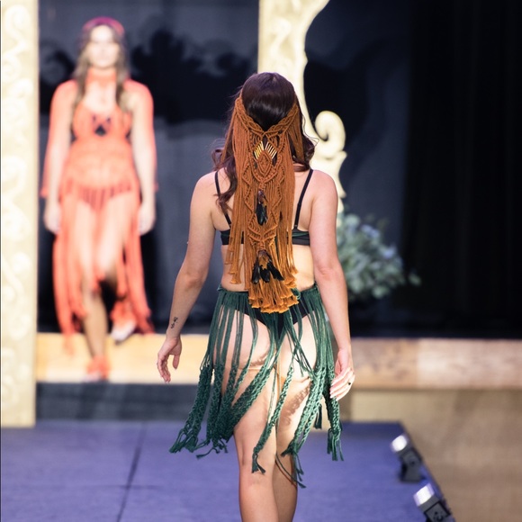 Handmade Macrame Crochet Headband - Picture 14 of 14